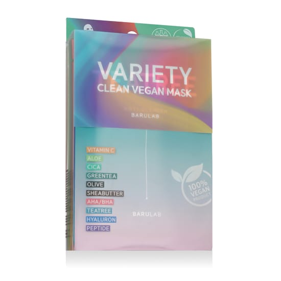 Barulab'i mitmekesine puhas vegan maskide segu pakend Vegan näomaskid Barulab'ilt nahahoolduseks