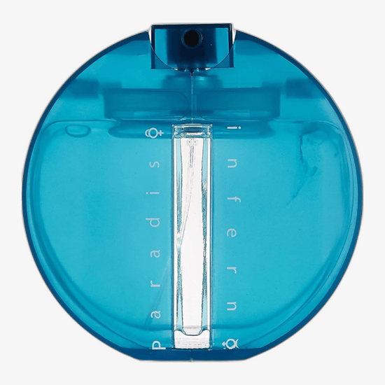 Оригинальная упаковка Benetton Paradiso Inferno Blue EDT Бутылка Benetton Paradiso Inferno Blue EDT вблизи