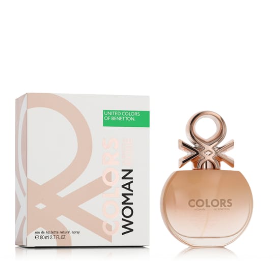 Оригинальная упаковка Benetton Colors de Benetton Rose EDT Бутылка Benetton Colors de Benetton Rose EDT крупным планом