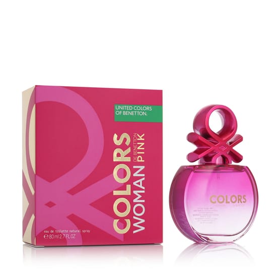 Close-up of Benetton Colors de Benetton Pink EDT bottle