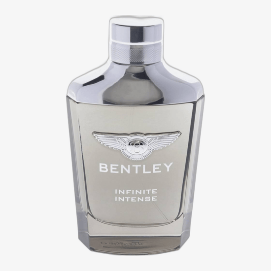 Bentley Infinite Intense EDP unpacked bottle, woody aromatic luxury perfume, elegant Eau de Parfum for distinctive style