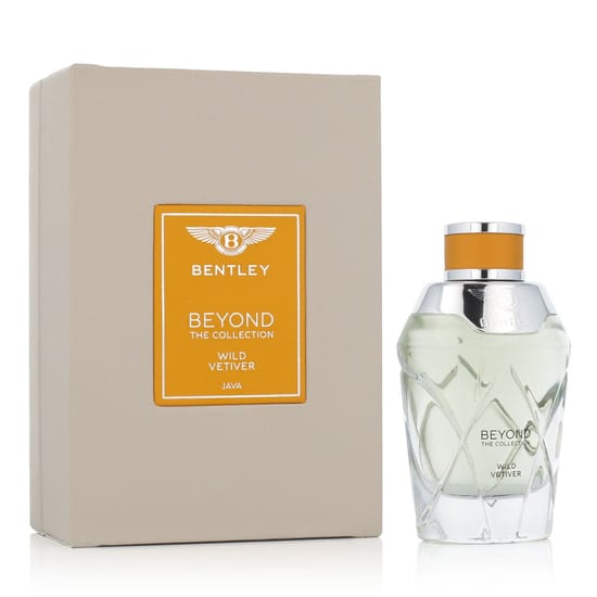 Sophisticated bottle of Bentley Beyond Wild Vetiver EDP