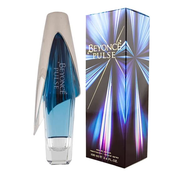 Elegant bottle of Beyonce Pulse EDP close-up