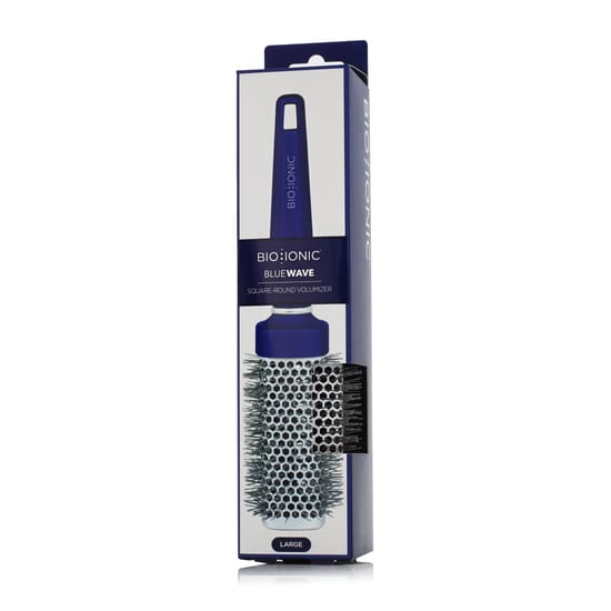 Bio Ionic Blue Wave Square-Round Volumizer suur (Large) – juuksevolüümi tööriist minimalistliku disainiga