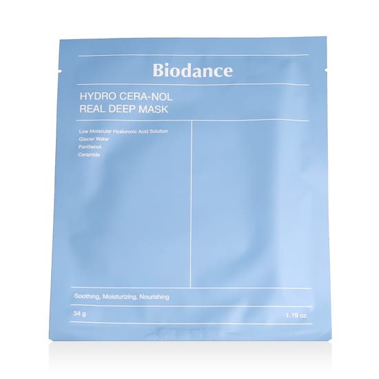 Бутылка biodance hydro cera-nol real deep mask для ухода за кожей Увлажняющая маска biodance hydro cera-nol real deep mask в упаковке