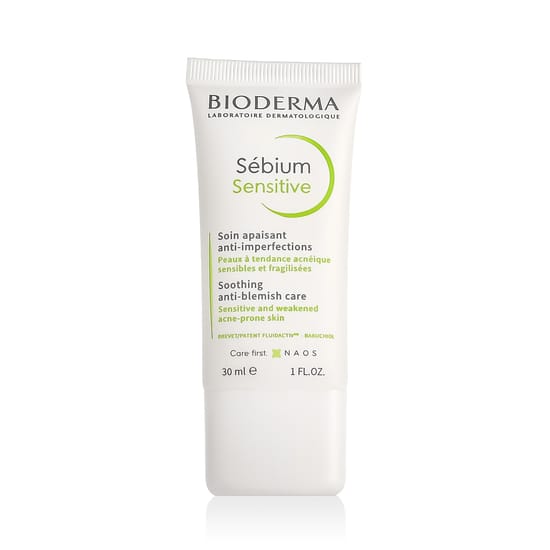 Тюбик Bioderma Sébium Soothing Anti-Blemish Care крупным планом