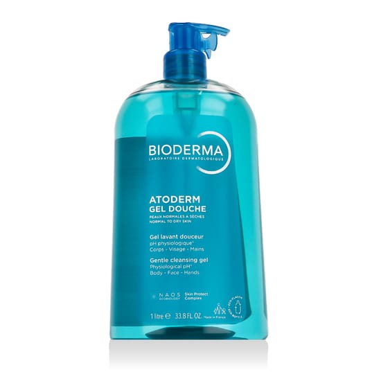 Bioderma Atoderm Gentle Cleansing Gel Packaging Gentle cleansing gel from Bioderma in a 1000 ml bottle