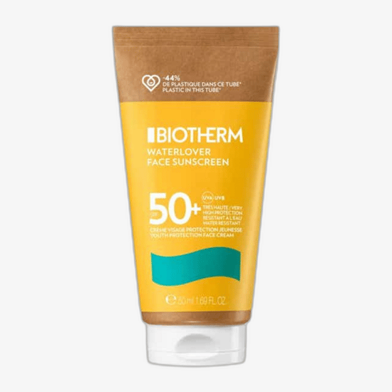 Бутылка солнцезащитного крема Biotherm Waterlover SPF 50+