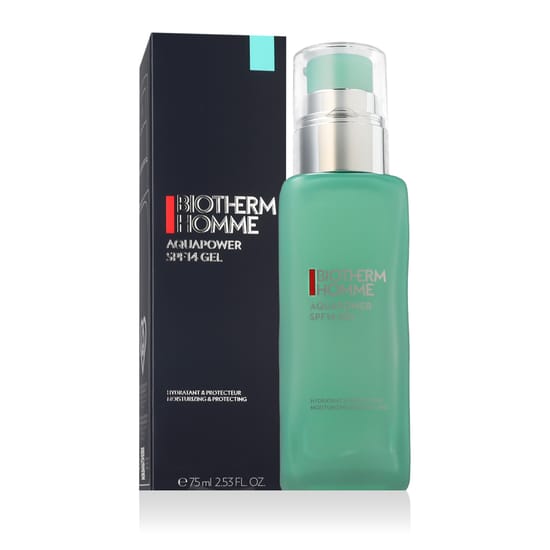 Moisturizing gel Biotherm Homme Aquapower SPF 14 in packaging