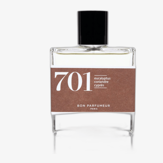 Bon Parfumeur 701 eukalüpti, amberi ja valge puidu aroomi pudel