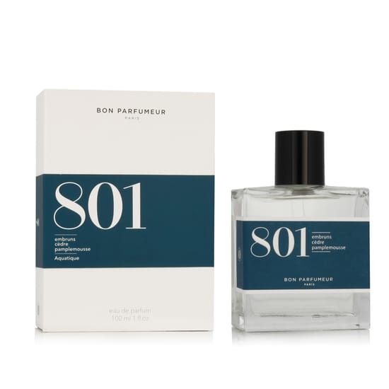 Original packaging of Bon Parfumeur 801 EDP Bottle of Bon Parfumeur 801 fragrance with sea spray notes