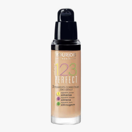Bourjois Paris 123 Perfect Foundation bottle in 52 Vanille shade