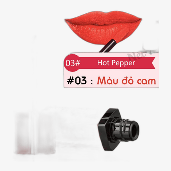 Упаковка Bourjois Paris Rouge Edition Velvet (03 Hot Pepper) Бутылочка Bourjois Paris Rouge Edition Velvet (03 Hot Pepper) вблизи