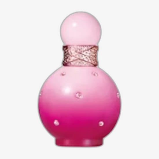 Original packaging of Britney Spears Candied Fantasy EDT Close-up of Britney Spears Candied Fantasy EDT bottle