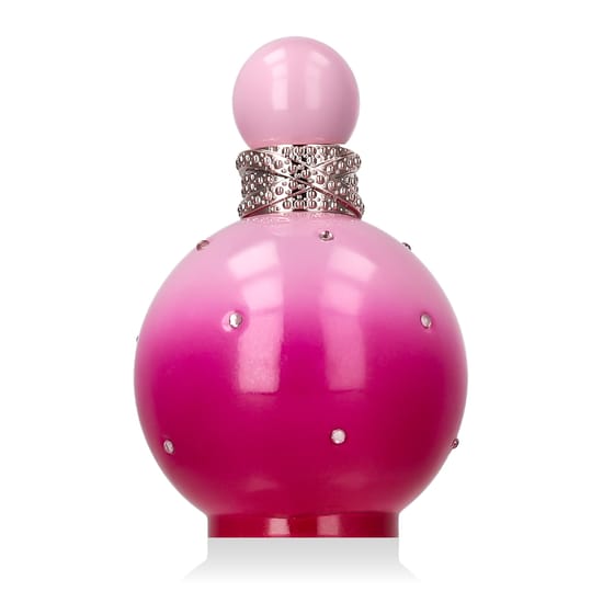 Original packaging of Britney Spears Candied Fantasy EDT Close-up of Britney Spears Candied Fantasy EDT bottle