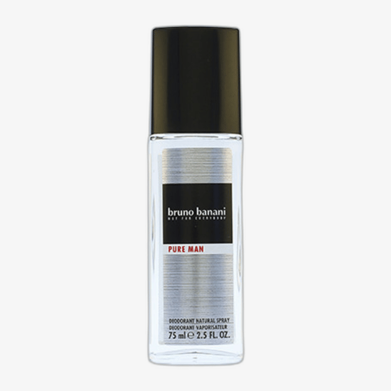 Bruno Banani Pure Man deodorant klaaspakendis värskuse ja mehelikkusega