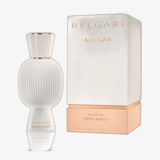 Elegant bottle of Bvlgari Allegra Magnifying Bergamot Essence EDP