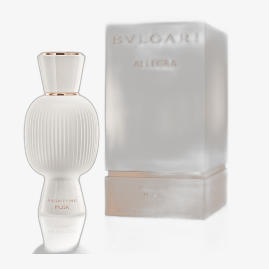 Elegant bottle of Bvlgari Allegra Magnifying Musk Essence EDP