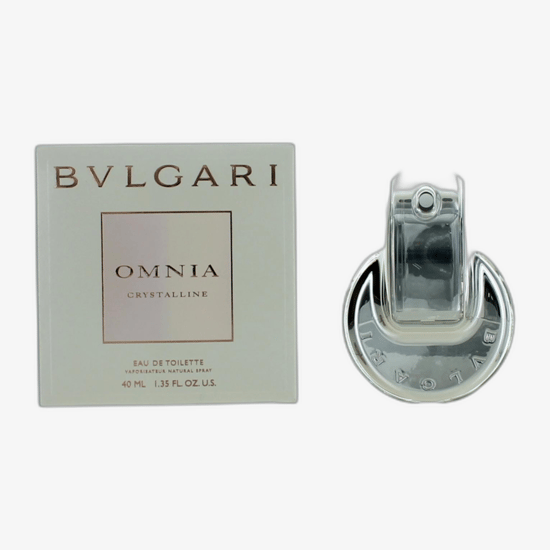 Close-up of Bvlgari Omnia Crystalline fragrance bottle