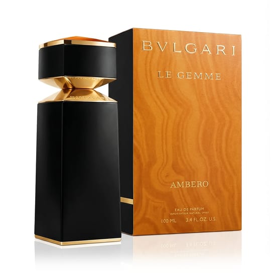 Elegant bottle of Bvlgari Le Gemme Ambero EDP