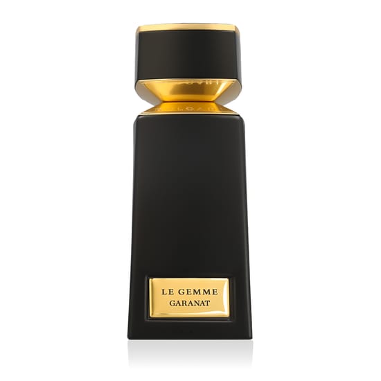 Elegant bottle of Bvlgari Le Gemme Garanat EDP