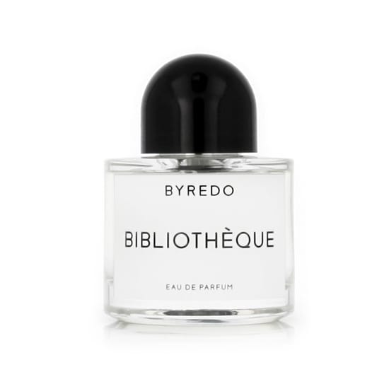 Close-up of Byredo Bibliothèque EDP perfume bottle