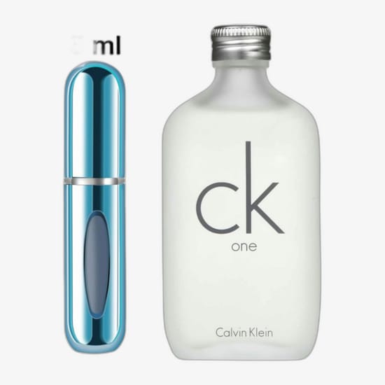 CK One EDT näidise pakendi detailid CK One EDT unisex lõhnanäidise detailne vaade