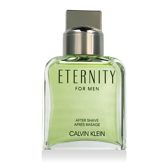 Детали упаковки лосьона после бритья Calvin Klein Eternity для мужчин, легкая текстура, освежающий аромат