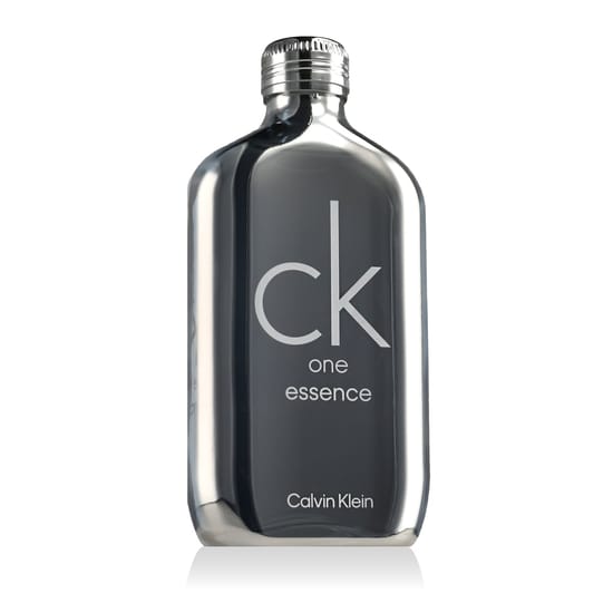 Sophisticated bottle of Calvin Klein CK One Essence Parfum Intense with minimalist design