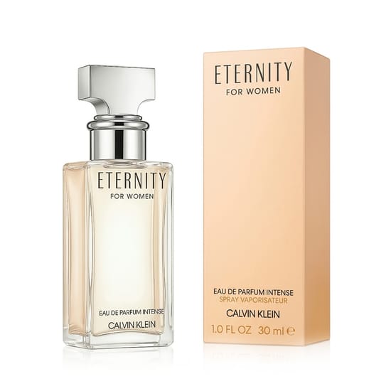 Elegant bottle of Calvin Klein Eternity for Women EDP Intense