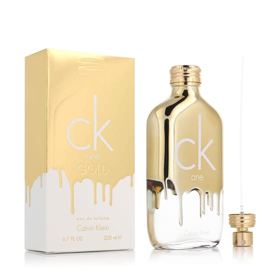 Bottle of Calvin Klein Ck One Gold EDT up close
