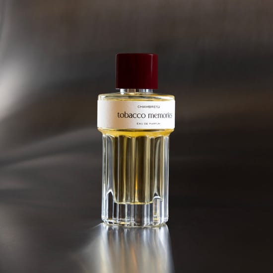 Close-up of Chambre52 Tobacco Memories EDP bottle