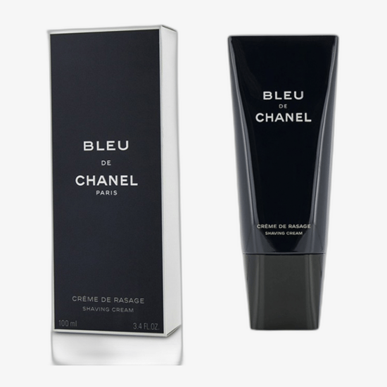 Chanel Bleu de Chanel Shave Cream – Tube Close-Up, Minimalist Packaging