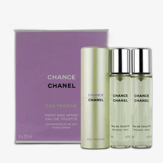 Chanel Chance Eau Fraîche lõhn 20 ml komplektis Chanel Chance Eau Fraîche EDT 2 x 20 ml pihustiga pudel