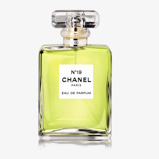 Bottle of Chanel No 19 EDP in an elegant design