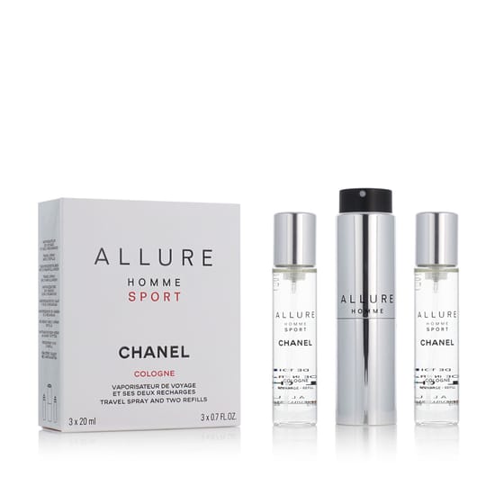 Chanel Allure Homme Sport EDC 3 x 20 ml set, refillable spray bottles