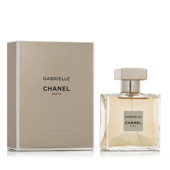 Close-up of Chanel Gabrielle EDP bottle