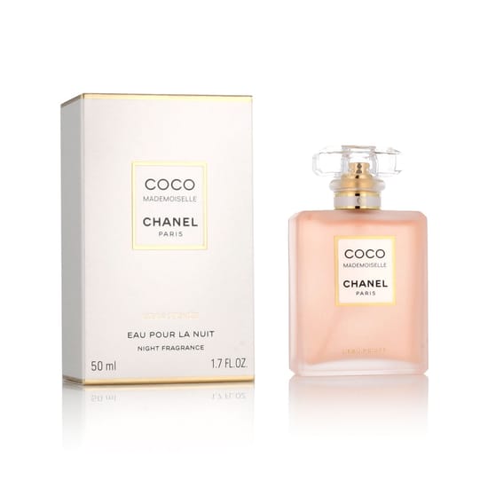 Close-up of Chanel Coco Mademoiselle L'Eau Privée perfume bottle