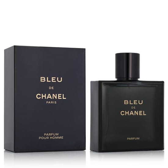 Close-up image of Chanel Bleu de Chanel Parfum bottle