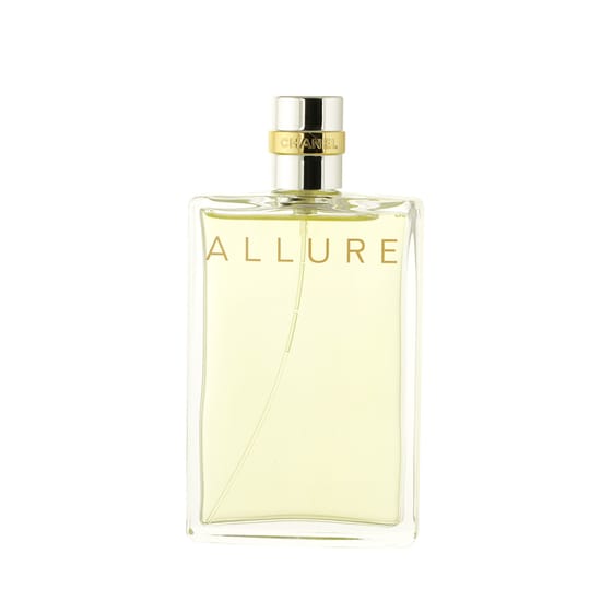 Close-up of the Chanel Allure EDT bottle