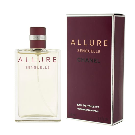 Original packaging of Chanel Allure Sensuelle EDT Chanel Allure Sensuelle EDT perfume bottle close-up