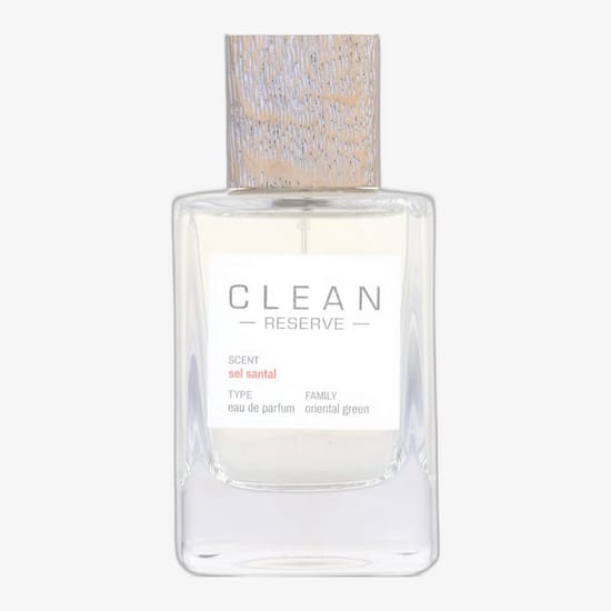 Close-up of Clean Reserve Sel Santal EDP bottle