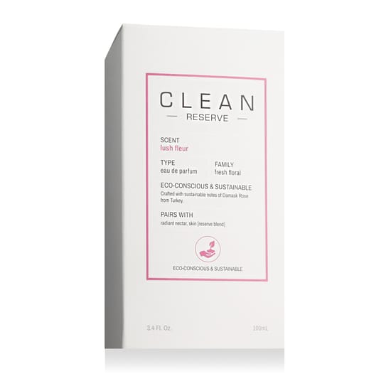 Close-up of Clean Reserve Lush Fleur EDP bottle