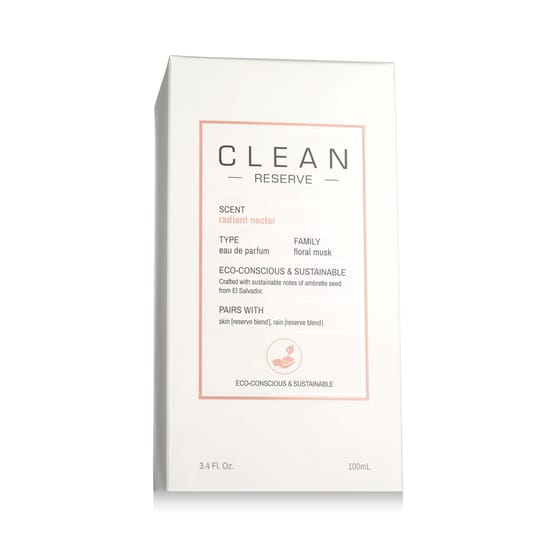 Close-up of Clean Reserve Radiant Nectar EDP bottle