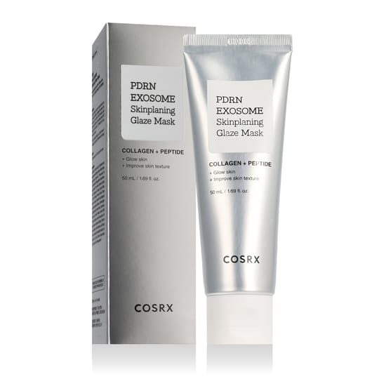 Крупный план текстуры маски COSRX PDRN EXOSOME Skinplaning Glaze Mask на коже