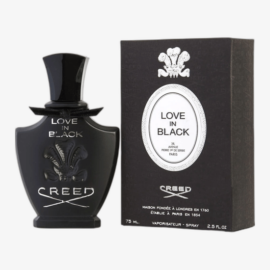 Close-up of Creed Love in Black EDP bottle