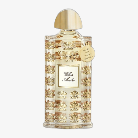 Bottle of Creed White Amber EDP showcasing its luxurious design