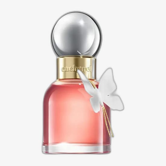 Original Cacharel Ella Ella EDP perfume packaging Close-up image of the Cacharel Ella Ella EDP fragrance bottle