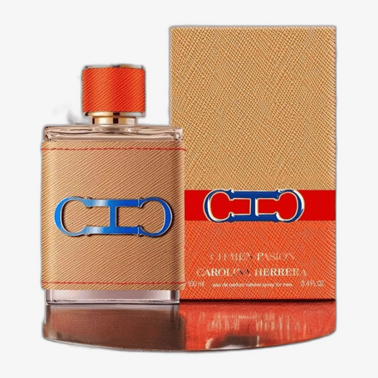 Флакон Carolina Herrera CH Men Pasión EDP крупным планом