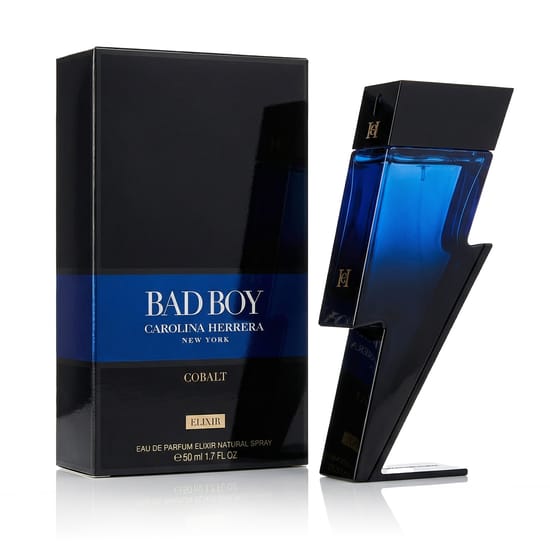 Элегантный флакон Carolina Herrera Bad Boy Cobalt Elixir